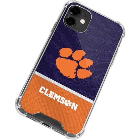 Clemson University Paw Logo iPhone 12 Clear Case