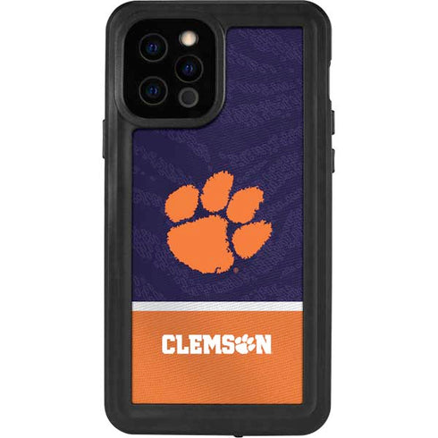 Clemson University Paw Logo iPhone 12 Pro Waterproof Case