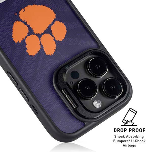 Clemson University Paw Logo iPhone 13 Pro Kickstand Case