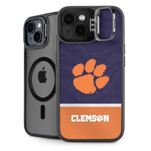 Clemson University Paw Logo iPhone 15 Kickstand Case