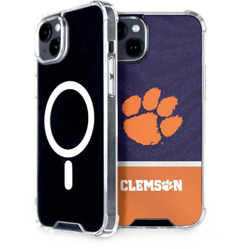 Clemson University Paw Logo iPhone 15 Plus MagSafe Case