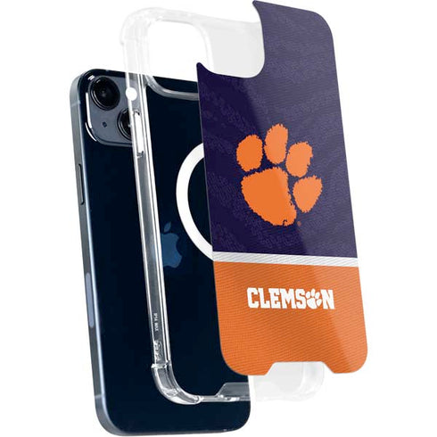 Clemson University Paw Logo iPhone 15 Plus MagSafe Case