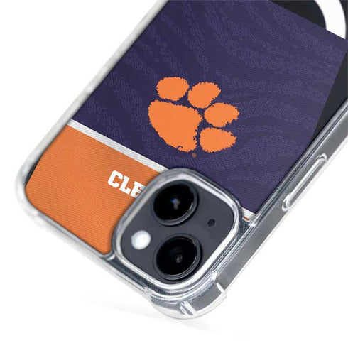 Clemson University Paw Logo iPhone 15 Plus MagSafe Case