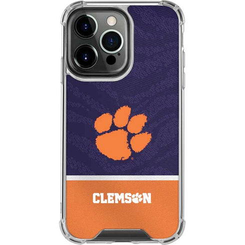 Clemson University Paw Logo iPhone 15 Pro Clear Case