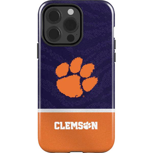 Clemson University Paw Logo iPhone 15 Pro Impact Case
