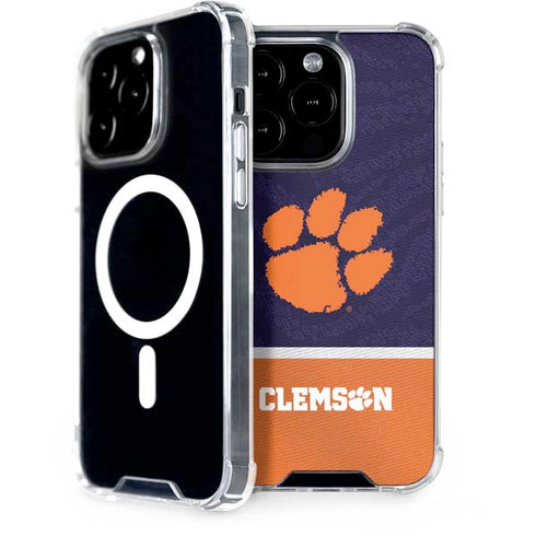 Clemson University Paw Logo iPhone 15 Pro MagSafe Case