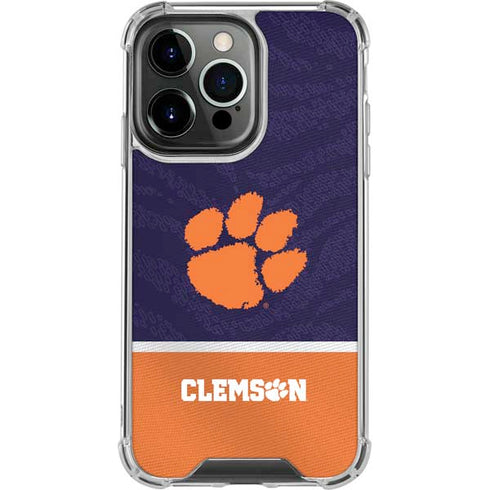Clemson University Paw Logo iPhone 15 Pro Max Clear Case