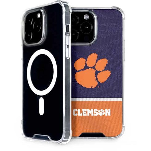 Clemson University Paw Logo iPhone 15 Pro Max MagSafe Case