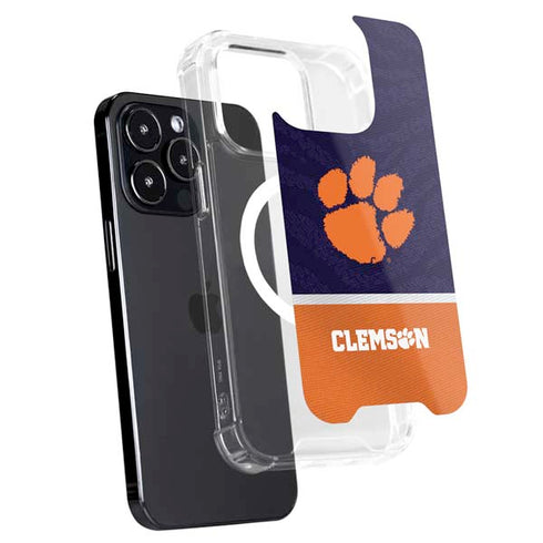 Clemson University Paw Logo iPhone 15 Pro Max MagSafe Case
