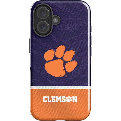 Clemson University Paw Logo iPhone 16 Impact Case