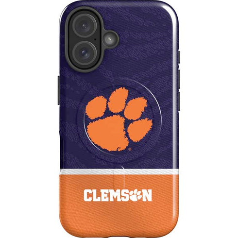 Clemson University Paw Logo iPhone 16 Magsafe Impact Case
