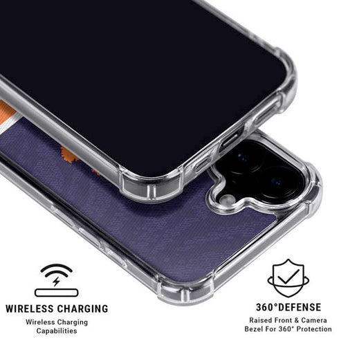 Clemson University Paw Logo iPhone 16 Plus Clear Case