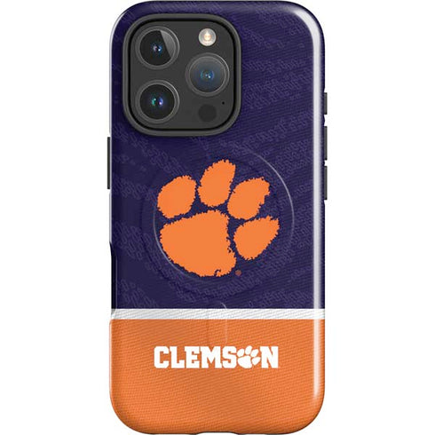 Clemson University Paw Logo iPhone 16 Pro Magsafe Impact Case