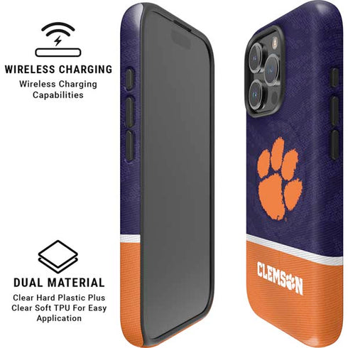 Clemson University Paw Logo iPhone 16 Pro Magsafe Impact Case