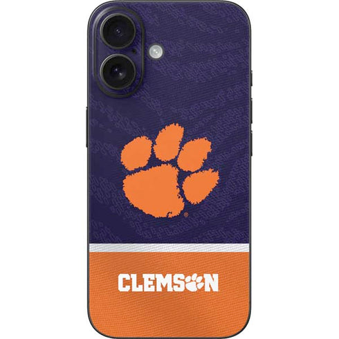 Clemson University Paw Logo iPhone 16 Skin