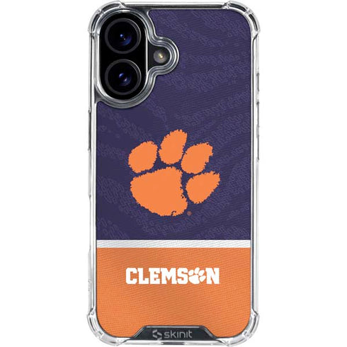 Clemson University Paw Logo iPhone 17 Clear Case