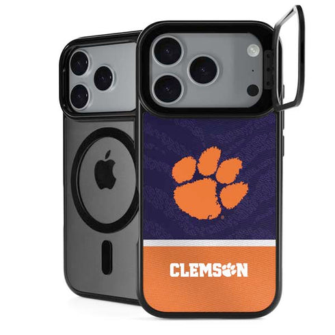 Clemson University Paw Logo iPhone 18 Pro Kickstand Case