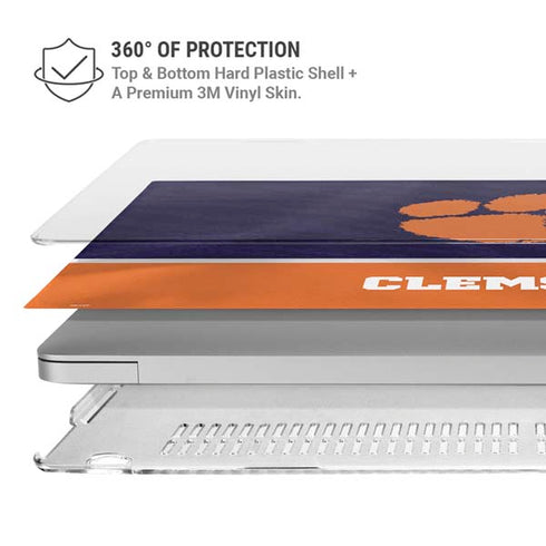 Clemson University Paw Logo MacBook Pro 15in (2016-19) Case plus Skin