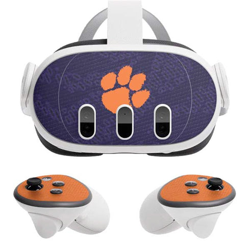 Clemson University Paw Logo Meta Quest 3 Skin