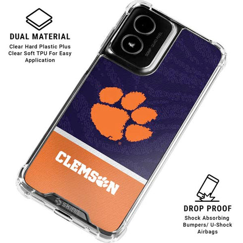 Clemson University Paw Logo Moto G Power 5G (2024) Clear Case