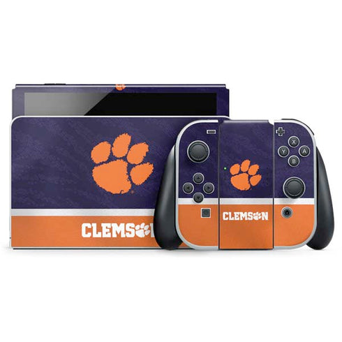 Clemson University Paw Logo Nintendo Switch OLED (2021) Skin
