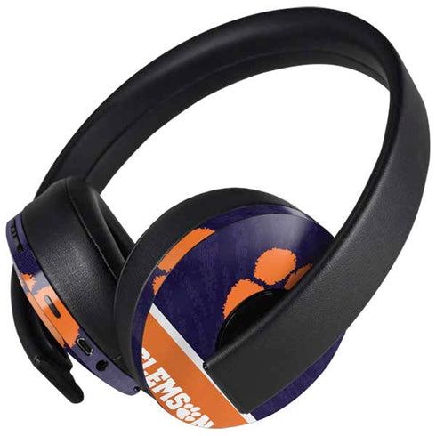 Clemson University Paw Logo PlayStation 4 Gold Wireless Headset Skin
