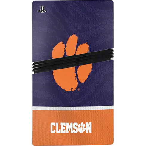 Clemson University Paw Logo PS5 Pro Bundle Skin