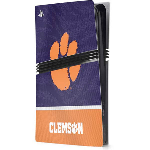 Clemson University Paw Logo PS5 Pro Console Skin