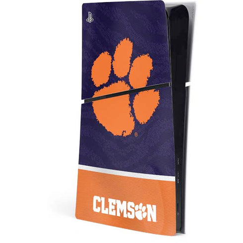 Clemson University Paw Logo PS5 Slim Digital Edition Console Skin