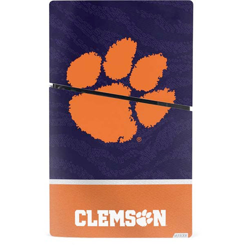Clemson University Paw Logo PS5 Slim Digital Edition Console Skin