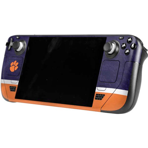 Clemson University Paw Logo Steam Deck Handheld Gaming Computer Skin