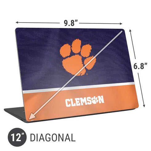 Clemson University Paw Logo Universal Laptop 12in (9.8 x 6.8in) Skin