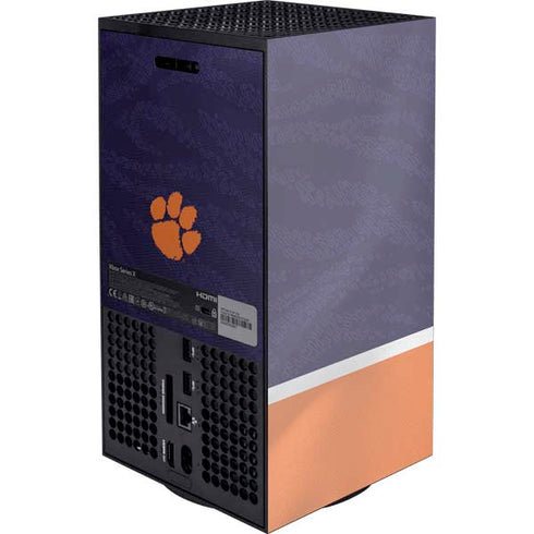 Clemson University Paw Logo Xbox Series X Console Skin
