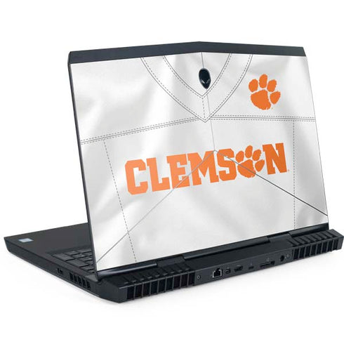 Clemson University White Jersey Dell Alienware Skin