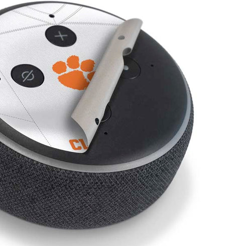 Clemson University White Jersey Amazon Echo Dot Skin