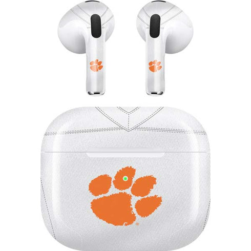 Clemson University White Jersey Apple AirPods (3rd Gen 2021) Skin