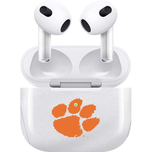 Clemson University White Jersey Apple AirPods (3rd Gen 2021) Skin