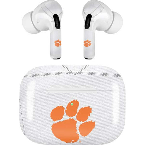 Clemson University White Jersey Apple AirPods Pro Skin
