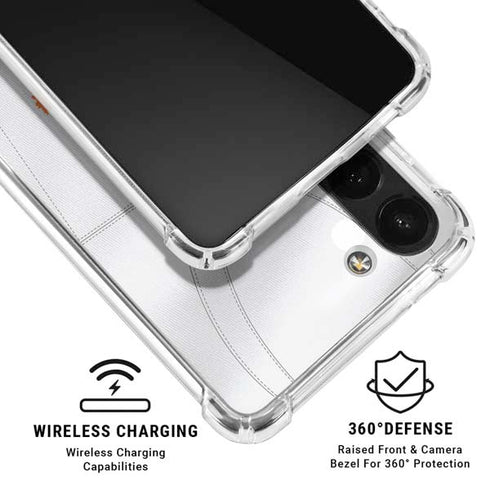Clemson University White Jersey Galaxy A13 5G Clear Case
