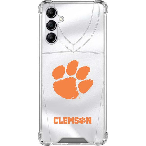 Clemson University White Jersey Galaxy A15 5G Clear Case