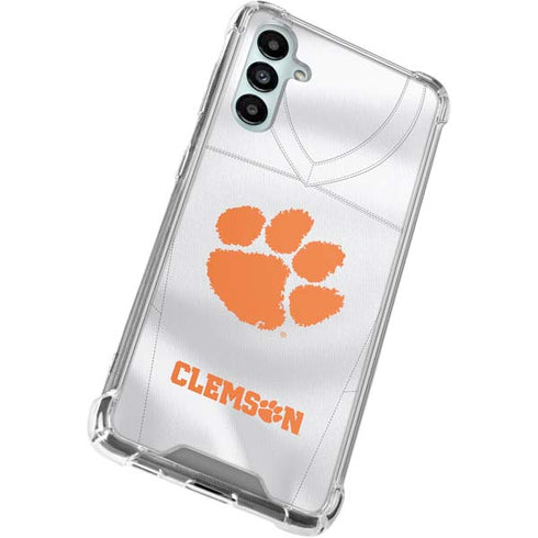 Clemson University White Jersey Galaxy A15 5G Clear Case