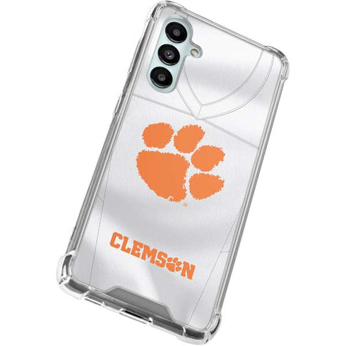 Clemson University White Jersey Galaxy A16 5G Clear Case