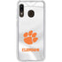 Clemson University White Jersey Galaxy A20 Clear Case
