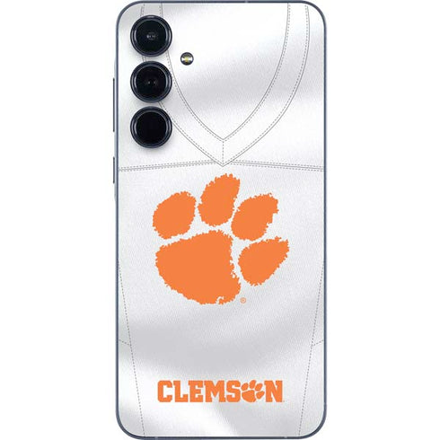 Clemson University White Jersey Galaxy A36 5G Skin