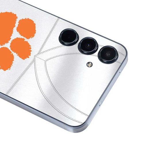 Clemson University White Jersey Galaxy A36 5G Skin
