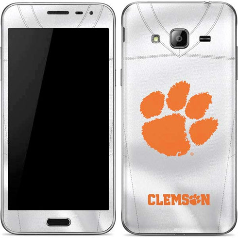 Clemson University White Jersey Galaxy J3 Skin