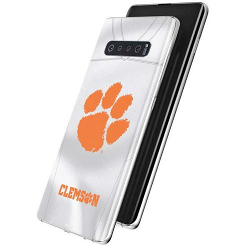 Clemson University White Jersey Galaxy S10 Plus Skin
