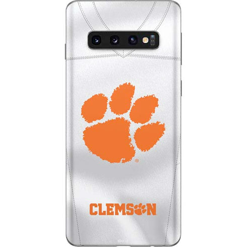 Clemson University White Jersey Galaxy S10 Skin