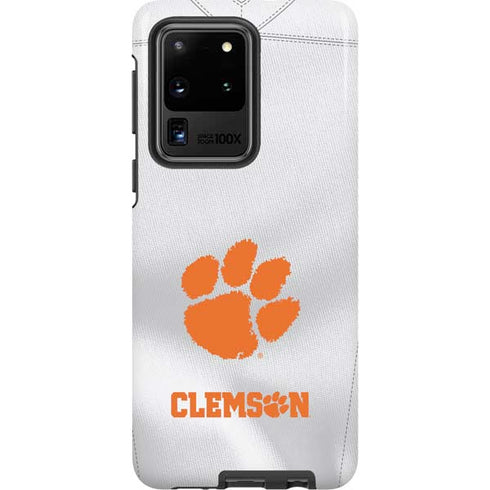 Clemson University White Jersey Galaxy S20 Ultra 5G Pro Case