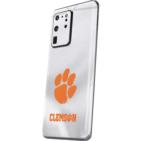 Clemson University White Jersey Galaxy S20 Ultra 5G Skin